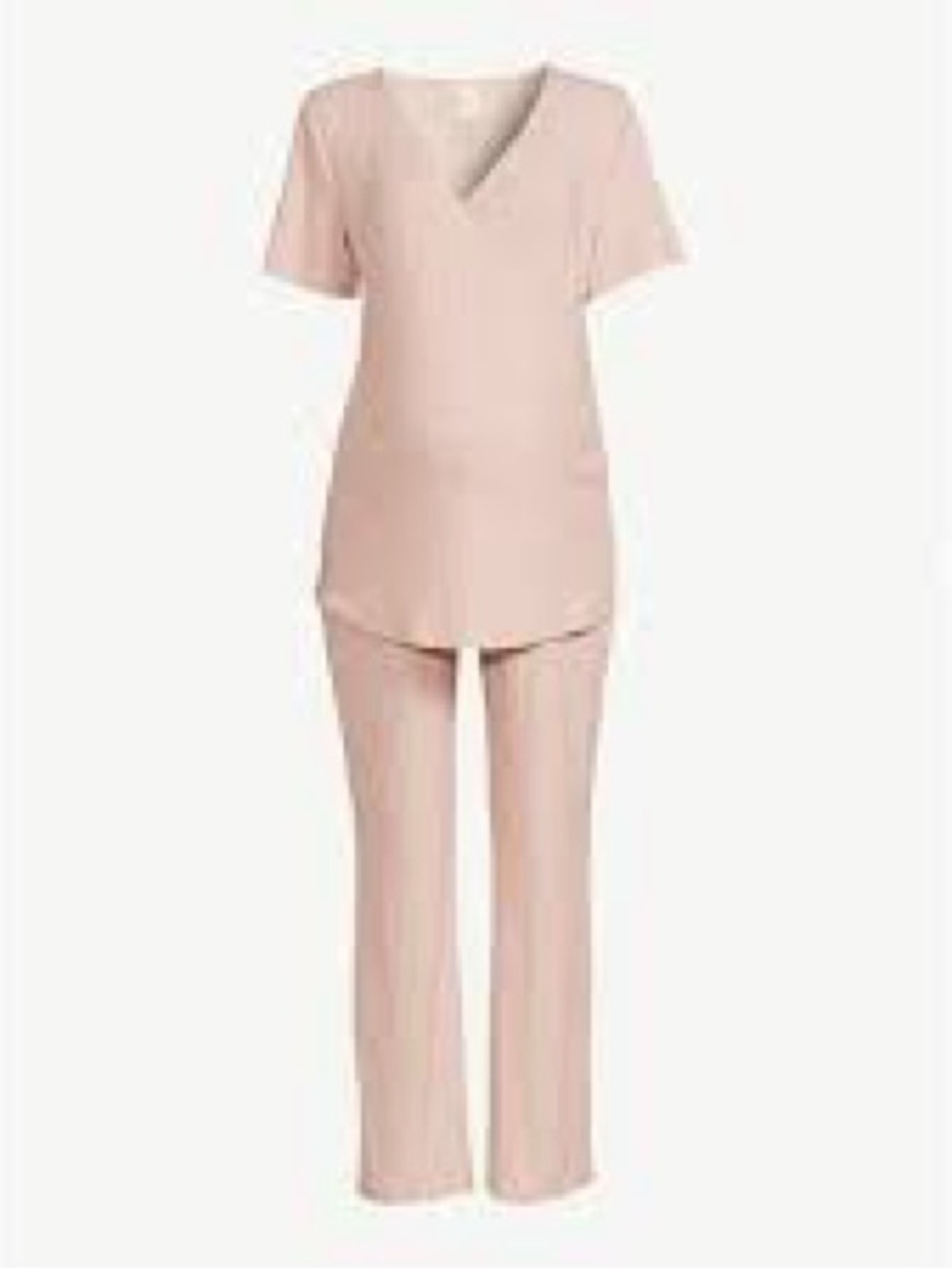 JOYSPUN Maternity Ribbed Two-Piece Set in Blush Pink L/XL - Picture 13 of 13